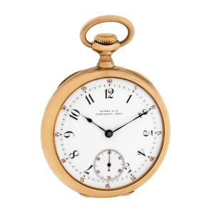 American 14K gold keyless wind pocket watch Circa 1895