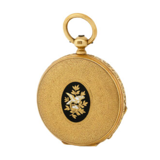 Swiss 18K gold pendant watch with English lever escapement Circa 1860