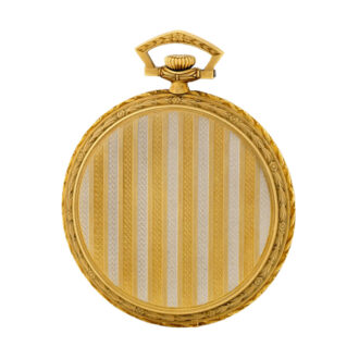 Swiss 18K yellow and white gold Art Nouveau pocket watch Circa 1920