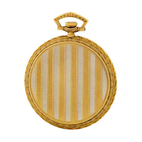 Swiss 18K yellow and white gold Art Nouveau pocket watch Circa 1920