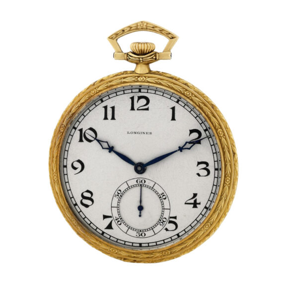 Swiss 18K yellow and white gold Art Nouveau pocket watch Circa 1920 Swiss 18K yellow and white gold Art Nouveau pocket watch Circa 1920