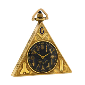 American 14 carat gold triangular Masonic watch Circa 1930