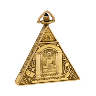 American 14 carat gold triangular Masonic watch Circa 1930