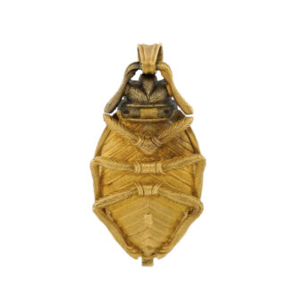 Fine French 18 carat gold scarab form pendant watch Circa 1870