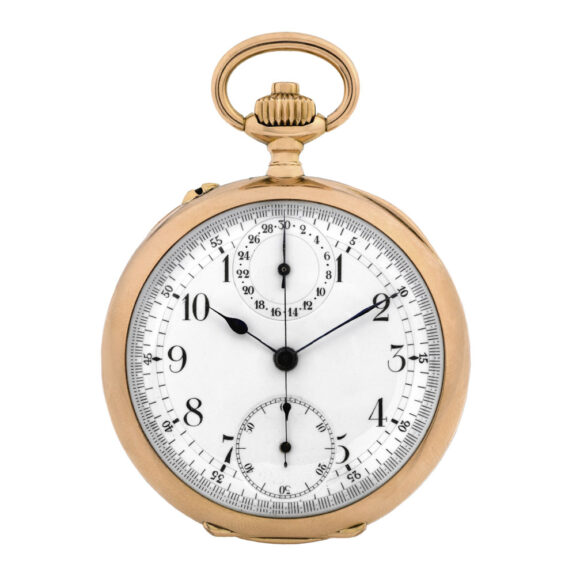 Swiss/French 18K pink gold keyless pocket watch Circa 1900