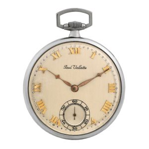 Swiss platinum keyless lever dress pocket watch Circa 1935