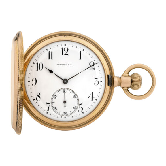 Swiss 18K pink gold hunting cased pocket watch Circa 1900