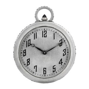 Thin Swiss platinum and sapphire Art Deco dress watch Circa 1925