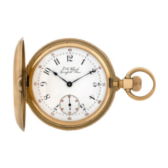 Swiss 18K pink gold hunting cased pocket watch Circa 1900