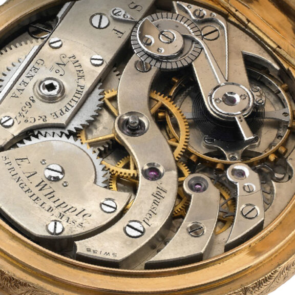 Swiss 18K pink gold hunting cased pocket watch Circa 1900 Swiss 18K pink gold hunting cased pocket watch Circa 1900