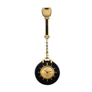 Swiss 18K yellow gold and onyx lever pocket watch Circa 1940