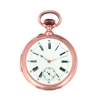 Swiss pink gold minute repeating carillon watch Circa 1894
