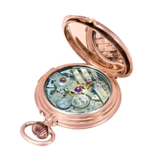 Swiss pink gold minute repeating carillon watch Circa 1894