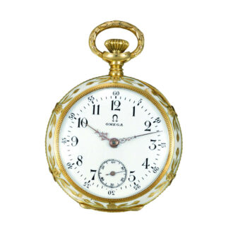 Swiss gold watch with scene of Cupid and Psyche Circa 1906