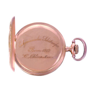 Important Swiss 18K pink and yellow gold pocket chronometer Circa 1910 Important Swiss 18K pink and yellow gold pocket chronometer Circa 1910