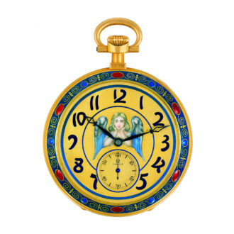 Unique Swiss 18K gold and enamel exhibition dress watch Circa 1914