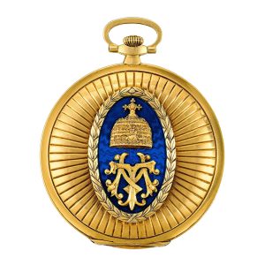 Historically important Swiss gold and enamel pocket watch Circa 1929