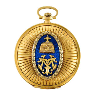 Historically important Swiss gold and enamel pocket watch Circa 1929