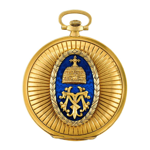 Historically important Swiss gold and enamel pocket watch Circa 1929