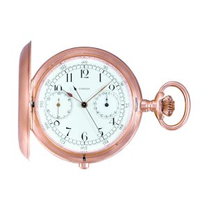 Swiss 18K pink gold chronograph pocket watch Circa 1906