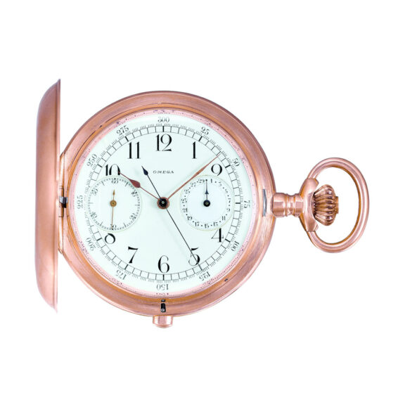 Swiss 18K pink gold chronograph pocket watch Circa 1906
