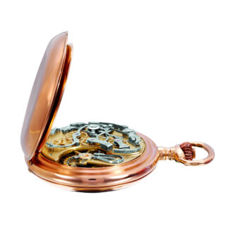 Swiss 18K pink gold chronograph pocket watch Circa 1906