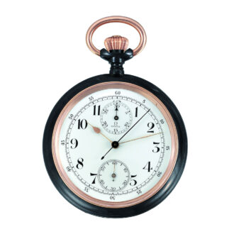 Swiss gunmetal and pink gold chronograph watch Circa 1910
