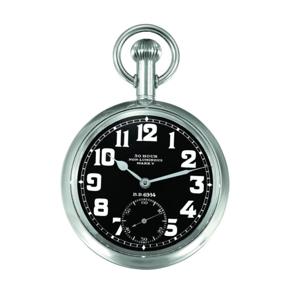 Rare Swiss nickel-silver aviator's pocket watch Circa 1918