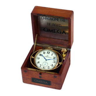 Swiss brass eight-day-going Marine chronometer Circa 1942