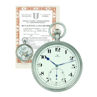 large Swiss chrome-plated observatory chronometer Circa 1925