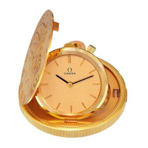 Fine Swiss 22K gold US twenty dollar coin watch Circa 1965