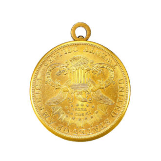 Fine Swiss 22K gold US twenty dollar coin watch Circa 1965