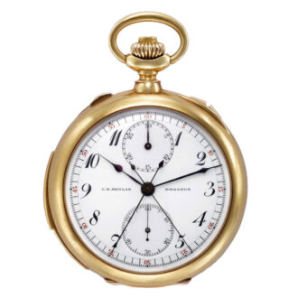 Swiss 18K gold repeater with split-seconds chronograph Circa 1890