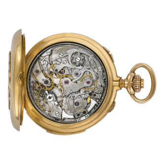 Swiss 18K gold repeater with split-seconds chronograph Circa 1890