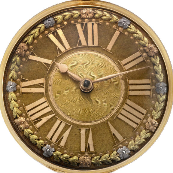 English 18 carat open faced cylinder pocket watch Circa 1818 English 18 carat open faced cylinder pocket watch Circa 1818