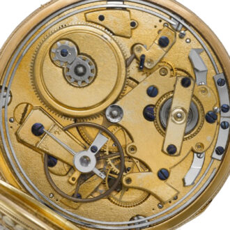 French varicoloured gold quarter repeating pocket watch Circa 1820