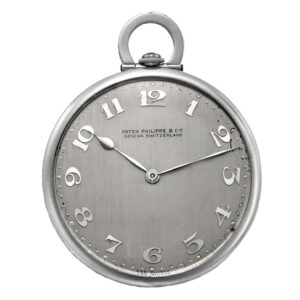 Swiss platinum and diamond dress pocket watch Circa 1929