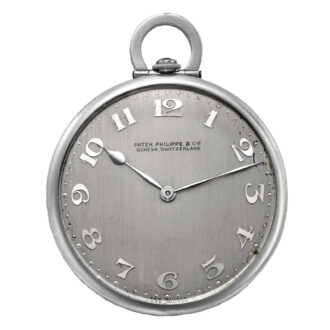 Swiss platinum and diamond dress pocket watch Circa 1929