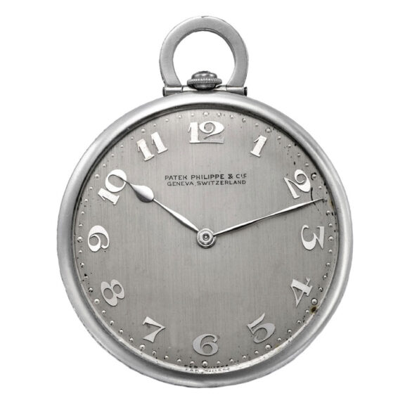Swiss platinum and diamond dress pocket watch Circa 1929