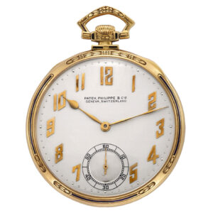 Swiss 18K yellow gold and enamel keyless dress watch Circa 1925