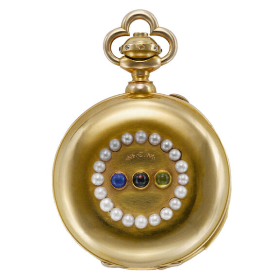 Swiss 18K gold minute repeating split-second chronograph Circa 1885 Swiss 18K gold minute repeating split-second chronograph Circa 1885