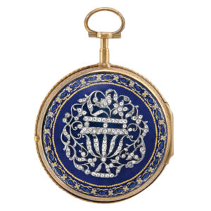 French 20K gold, enamel and diamond Louis XVI watch Circa 1775