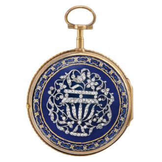 French 20K gold, enamel and diamond Louis XVI watch Circa 1775