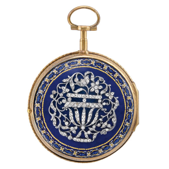 French 20K gold, enamel and diamond Louis XVI watch Circa 1775