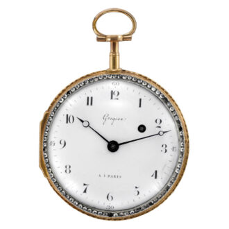 French 20K gold, enamel and diamond Louis XVI watch Circa 1775
