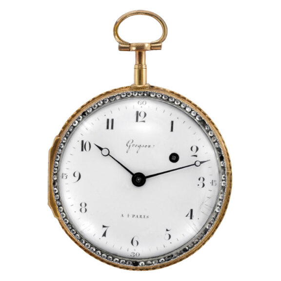 French 20K gold, enamel and diamond Louis XVI watch Circa 1775 French 20K gold, enamel and diamond Louis XVI watch Circa 1775