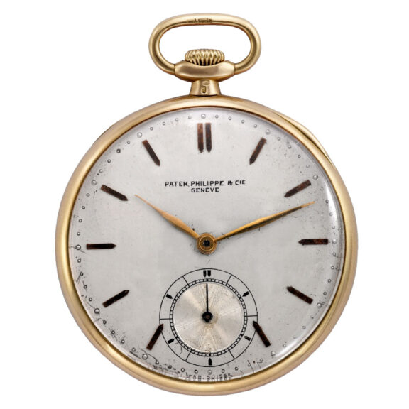 Swiss 18K yellow gold keyless dress pocket watch Circa 1933