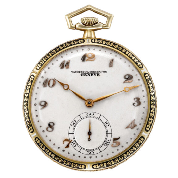 Swiss 18K yellow gold keyless pocket watch Circa 1910