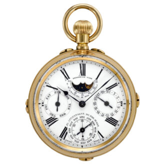 Swiss gold astronomical world time pocket watch Circa 1890