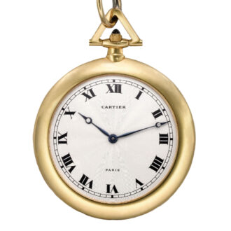 Elegant French 18 carat yellow gold keyless dress watch Circa 1980